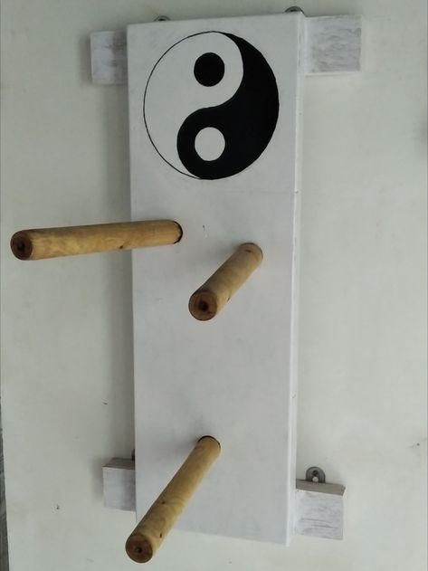 I just made Wing Chun Wooden Dummy at Home. #wingchun #martialart #wooden #dummy Martial Arts Training Dummy, Homemade Wings, Wing Chun Dummy, Wing Chun Wooden Dummy, Martial Arts Exercises, Wing Chu, Dojo Design, Wing Chun Martial Arts, Wooden Dummy