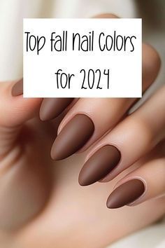 Fall Brown Nails Matte, Fall Dip Colors, Matt Fall Nails, Fall Gel Manicure Ideas, Fall Matte Nail Colors, Matte Fall Nails Autumn, Nail Art Fall Colors, Matte Brown Nails, Gel Nails Matte