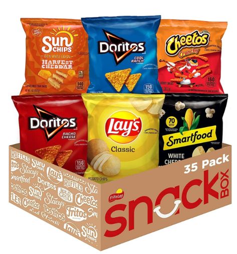 Frito-Lay Snacks Variety Box. Sun Chips, Doritos, Cheetos, Potato Chips, Popcorn. Amazon Associate Lays Flavors, Welches Fruit Snacks, White Cheddar Popcorn, Cheetos Crunchy, Sun Chips, Doritos Nachos, Cheddar Popcorn, Frito Lay, No Calorie Snacks