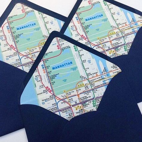 Your save the dates and wedding invitations set the tone for your wedding day. We love using this subway map liner for NYC weddings and can't help imagining how excited our couples' out-of-town guests will be opening up their invitations! By Pineapple Street Designs City Wedding Invitations, Nyc Subway Map, Skyline Wedding, Nyc Map, Freedom Tower, Lined Envelopes, Gala Ideas, Nyc Elopement, New York City Skyline