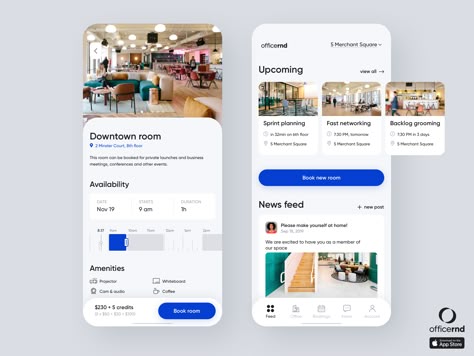 Coworking Office Management Mobile App by Stan Kirilov ↯ for StanVision on Dribbble Room Booking App, Meeting Room Booking System, Uxui Design, Coworking Design, Dashboard App, Tech Stack, Office Rental, Coworking Office Space, Office Management