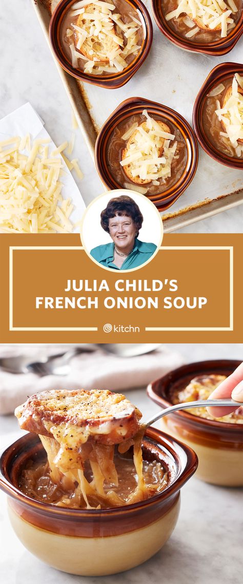 I Tried Julia Child's French Onion Soup Recipe | Kitchn Crockpot French Onion Soup, Best French Onion Soup, Julia Childs, Classic French Onion Soup, Onion Soup Recipe, French Soup, Julia Child Recipes, French Onion Soup Recipe, Soup Appetizers