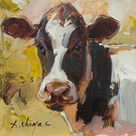 Original Fine Art By © Thomas Xie in the DailyPaintworks.com Fine Art Gallery Art Thomas, Daily Painters, Brown Cow, Cow Painting, Cow Art, Art And Illustration, Daily Paintworks, Portrait Artist, Fine Art Gallery