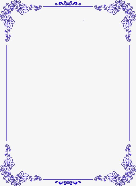 Cute Borders Designs, Border Design Png, Blue Atmosphere, Frames Design Graphic, Wall Calendar Design, Back Images, Clip Art Frames Borders, Flowers Border, Wedding Borders