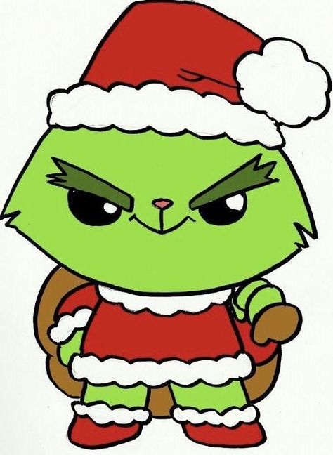 Cartoon Christmas Drawings, Kawaii Christmas Drawings, Cute Christmas Drawing Ideas, Christmas Decorations Drawings, Christmas Drawings For Kids, Grinch Drawing, Christmas Drawing Ideas, Cute Grinch, Easy Christmas Drawings