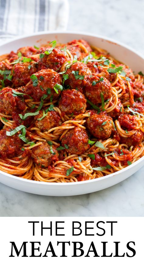 Italian Meatball Recipes Oven, Meatballs Pasta Recipes, Italian Meatball Recipes Easy, Spaghetti And Meatball Recipes, Meatballs For Spaghetti, Meatballs Recipe Easy, Italian Meatball Recipes, Easy Spaghetti And Meatballs, Spagetti And Meatball Recipe