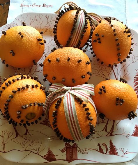 Inspired and romantic living, entertaining, traveling and decorating in a French Country Cottage in the California countryside. Orange Pomanders, Pomander Balls, Orange Christmas, Christmas Place, 12 December, Smell Amazing, House Smell, Christmas Makes, Christmas Love