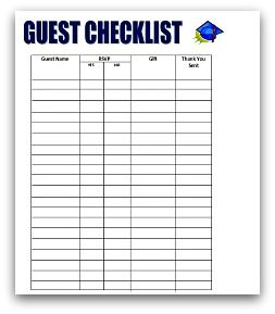 party guests checklist High School Graduation Party Checklist, Guest Checklist, Graduation Party Checklist, Graduation Party High, Graduation Open Houses, Party Checklist, Graduation Party Planning, College Advice, Party Tips