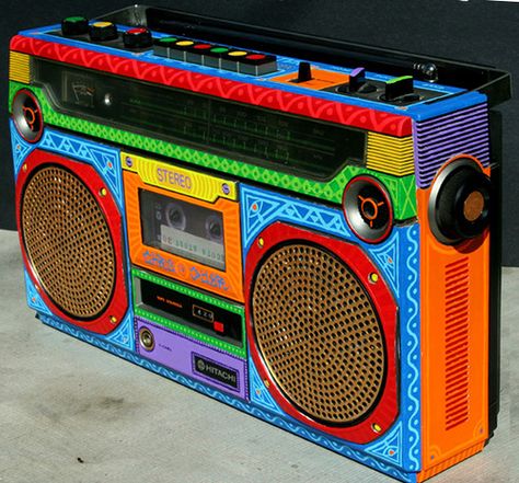 Trippy Boom Box | Flickr - Photo Sharing! Eurythmics Sweet Dreams, Bob Black, What I Like About You, Boom Box, School Memories, Dj Equipment, Boom Boom, Mötley Crüe, Door Knocker