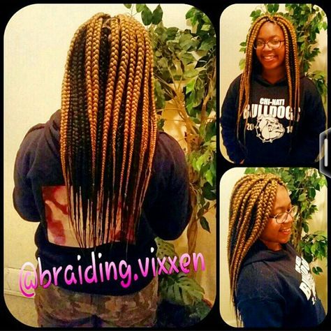 Large box braids Blue Braids, Jazz Outfits, Large Box Braids, How To Grow Natural Hair, Photo Pictures, Braid Out, Natural Styles, Protective Styles, Box Braids