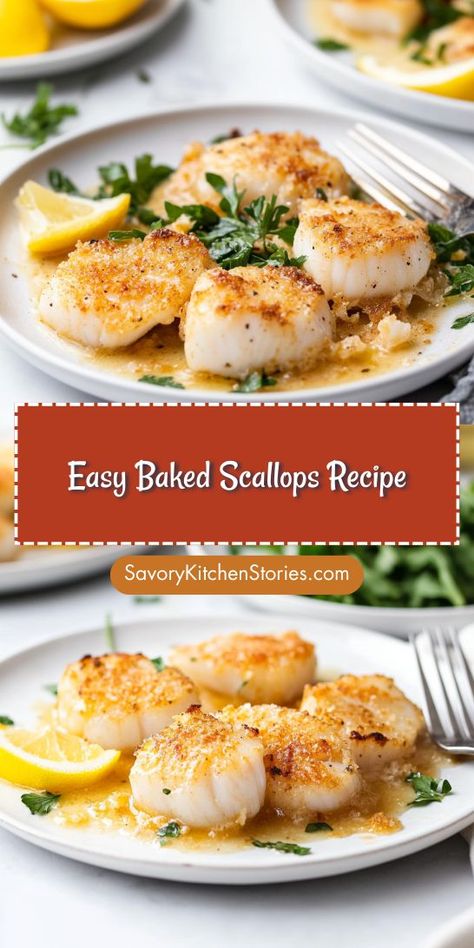 Seeking a seafood dish that’s both easy to make and delicious? This Easy Baked Scallops Recipe is your answer for a quick and impressive dinner. Be sure to save it for your next scallops dinner inspiration! Scallop Appetizer Recipes, Easy Baked Scallops Recipe, Baked Scallop Recipes, Scallops Dinner Ideas, Baked Scallops Recipe, Scallops Dinner, Scallop Appetizer, Easy Scallop Recipes, Frozen Scallops