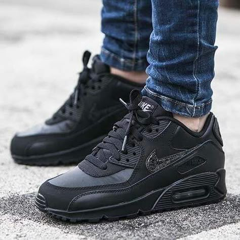 Nike Air Max 90 Black, Nike Air Max 90 Mens, Nike Air Max 90s, Air Max 90 Leather, Air Max 90 Black, Cheap Nike Air Max, Nike Air Shoes, Nike Air Max Tn, Nike Air Max For Women