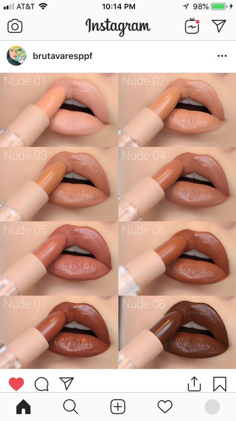 KKW nude lipstick collection Kylie Lipstick Shades, Loreal Paris Lipstick, Nude Colour Lipstick, Smokey Eye Makeup Steps, Kylie Lipstick, Date Night Makeup, Beautiful Lipstick, Best Hair Oil, Makeup Accesories