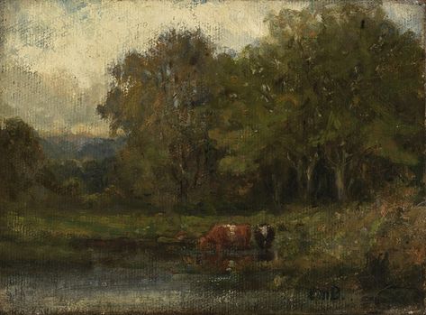 Landscape | Smithsonian Institution Farm Paintings, Landscaping Images, Painting Media, Cow Painting, Painting Medium, Smithsonian Institution, Oil Painting Reproductions, Vintage Landscape, Landscape Artist