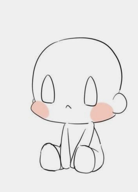 Drawing Bases Chibi, Chibi Sitting Down, Chibi Pfp Base, Chibi Base Sitting, Chibi Poses Sitting, Chibi Sitting Pose Reference, Criss Cross Sitting Reference, Chibi Drawings Poses, Cute Chibi Base