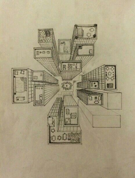 City Perspective, Drawing City, Eye Perspective, View Drawing, Perspective View, Perspective Drawing Architecture, Drawing Eye, Architecture Sketchbook, Architecture Design Sketch