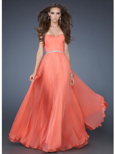 Sleeveless Blue Prom Dress, Coral Prom Dress, Salmon Dress, Strapless Prom Dresses, Prom Dresses For Sale, Chiffon Evening Dresses, Prom Style, Prom Dresses Online, Mode Design