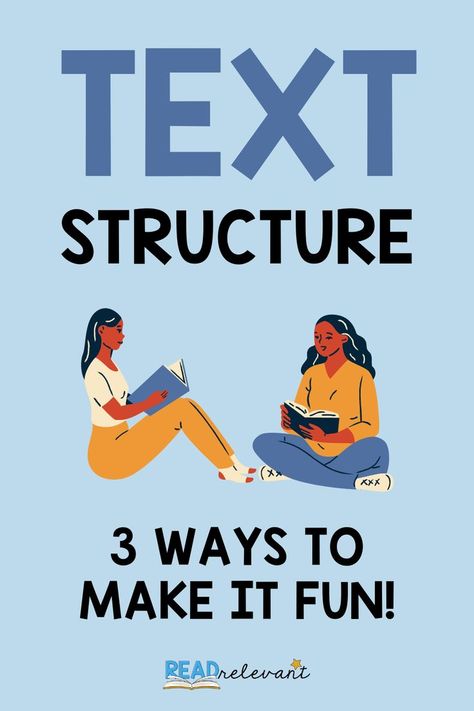 text structure blog post: 3 ideas to make it fun Text Structure Middle School, Teaching Text Structure, Text Structure Activities, Middle School Writing Prompts, Teaching Informational Text, Informational Text Structures, Text Structures, General English, Third Grade Activities