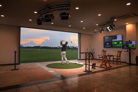 Digitalization & golf are not fundamentally mutually exclusive. See Vattanac Golf Resort's brand new golf academy! #vattanacgolfresort #cambodia #golfacademy #golfbusiness #golfindustry #trackman #trooninternational Golf Studio, Golf Business, Golf Simulator Room, Golf Clubhouse, Hotel Room Interior, Golf Room, Golf Academy, Public Golf Courses, Golf Simulators