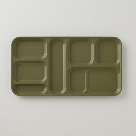 8-Compartment Cafeteria Tray Cafeteria Tray, Thanksgiving Essentials, Classic Dinnerware, Schoolhouse Electric, School Cafeteria, Green Accessories, Entryway Organization, Inexpensive Gift, Vintage Cocktail