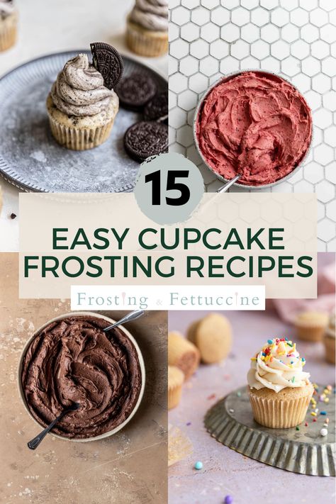 Flavoured Buttercream Icing, Fudge Frosting For Cupcakes, Icing Flavor Ideas, Frosting For Vanilla Cupcakes, Cupcake Frosting Flavors, Vanilla Cupcake Icing, Cupcake Icing Recipes, Flavored Frosting Recipes, Easy Cupcake Icing