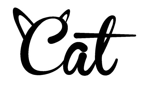 Cat Logo Design Ideas, Logo Cat, Word Cat, Decorative Fonts, Munchkin Cat, Cat Fountain, Image Chat, Cat Logo, Cat Silhouette