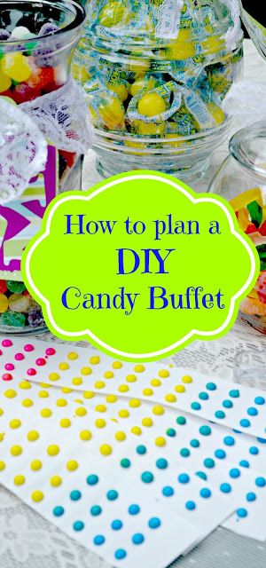 How to Plan a DIY Candy Buffet for Your Party - The Domestic Geek Blog Diy Wedding Buffet, Diy Candy Buffet, Domestic Geek, Bar A Bonbon, Theme Harry Potter, Candyland Party, Wedding Buffet, Birthday Party Food, Shower Bebe