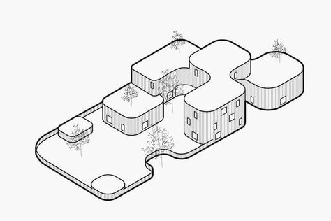 Cobe Architects, Parti Diagram, School Building Design, Architecture Design Process, Campus Design, Concept Models Architecture, Kindergarten Design, Red Brick House, Architecture Design Sketch