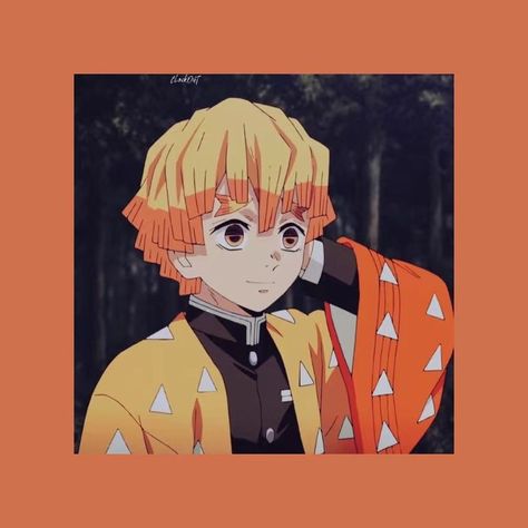 Zenitsu Dp, Character With Blonde Hair, Zenitsu Cute, Anime Zenitsu, Profile Picture Images, Orange Eyes, Dp Images, Anime Collection, Red Scarf