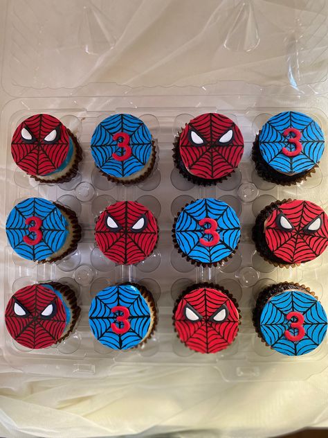 Spidey Cupcakes Diy, Spidey Birthday Cupcakes, Spiderman Brownies, Spiderman Birthday Cupcakes, Spiderman Smash Cake, Spiderman Cookie Cake, Spidey And Friends Cupcakes, Spidey And His Amazing Friends Cupcakes, Spider Man Cupcakes Ideas