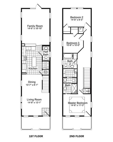 COOL house plans offers a unique variety of professionally designed home plans with floor plans by accredited home designers. Description from pinterest.com. I searched for this on bing.com/images Two Story Townhouse Floor Plans, 4x15 House Plan, Conex House Plans, Shotgun House Floor Plans, Narrow House Designs, Narrow House Plans, Narrow Lot House, Duplex Plans, Narrow Lot House Plans