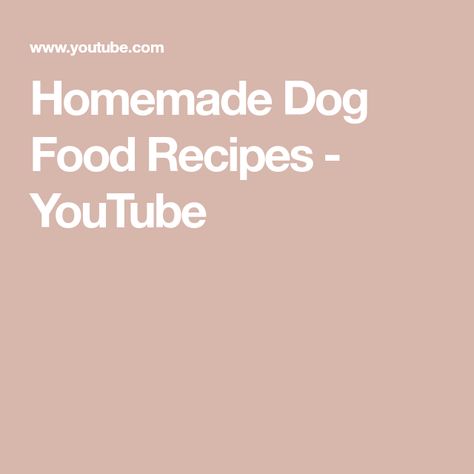 Homemade Dog Food Recipes - YouTube Farmers Dog Food, Farmers Dog, Dog Food Recipe, Hypoallergenic Dog Food, Diy Dog Food, Make Dog Food, Dog Biscuits Homemade, Animal Food, Dog Diy