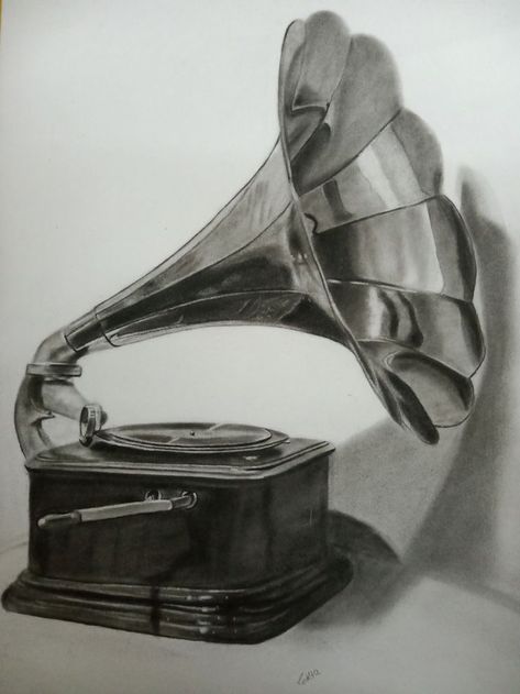 #charcoal #stilllife #stilllifecharcoal #drawing #art #artwork #graphitedrawing #charcoaldrawing #realstic #blackandwhite #sketching #artist #photography #artgallery #sketch #picture #photosketch #gramophone #stilllifesketch #draw #music #instrument #retro #retrosketch #blackandwhitesketch Draw Music, Still Life Sketch, Artist Pencils, Pencil Sketch Drawing, Artist Photography, Portrait Sketch, Charcoal Sketch, Object Drawing, Black And White Sketches