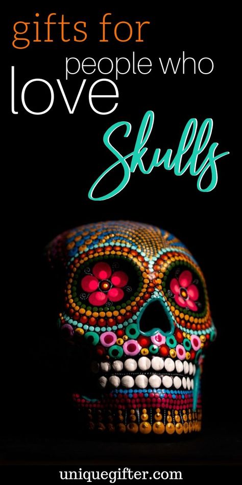 Best Gifts Ideas For People Who Love Skulls | Skull Gifts | Presents With Skulls | Creative Skull Gifts | Awesome Gifts For Skull Lovers | #gifts #giftguide #presents #skull #uniquegifter Skull Gift Ideas, 4th Wedding Anniversary Gift, Skull Designs, Superhero Gifts, Healthy Gift, Skull Gifts, Skull Lover, Boss Gift, Family Thanksgiving