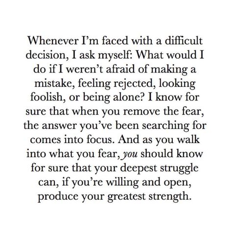 Difficult Decisions {hang out with your fear and your fear will no longer have control over you.} Best Quotes About Success, Scared Quotes, Oprah Quotes, Best Success Quotes, Quotes About Success, About Success, Quotes Of The Day, Image Quotes, The Words