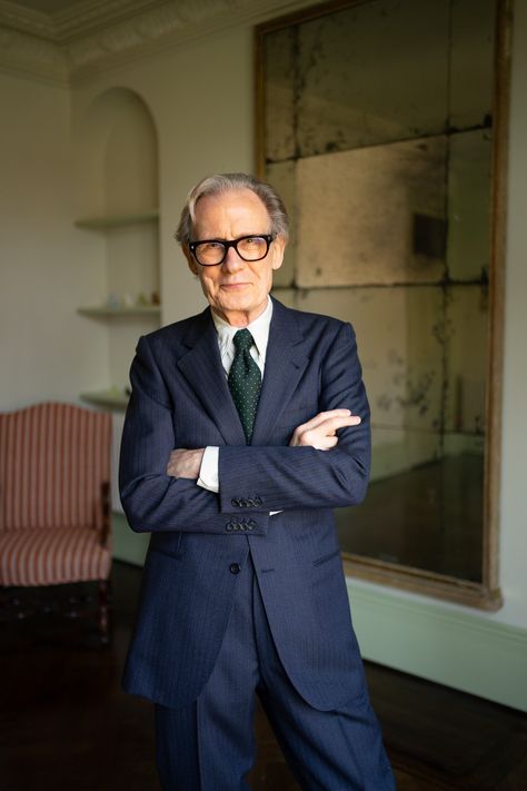 Less Than Zero, Mod Suits, Bill Nighy, Older Mens Fashion, Men's Business Outfits, English Gentleman, Gear Accessories, Bespoke Suit, Mens Fashion Inspiration