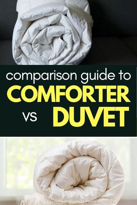 After the sheets, all we know is either the blanket or the comforter. As such, in this post, we will cover the differences between comforters and duvets as they could come in handy the next time you make a shop on beddings. Duvet Vs Comforter, Down Comforter Bedding, Bed Ensemble, Soft Comforter, Easter Bunny Crafts, All We Know, Home Economics, Goose Feathers, Down Comforter