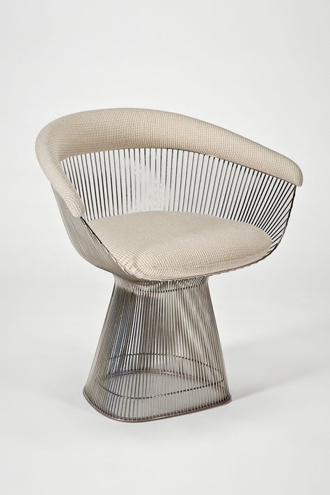 Platner Armchairs (Set of 6) by Warren Platner for Knoll Warren Platner Chair, Platner Dining Table, Platner Chair, Breakfast Bar Chairs, Comfy Leather Chair, Warren Platner, Modern Lounge Chairs, Chair Decorations, Comfy Chairs