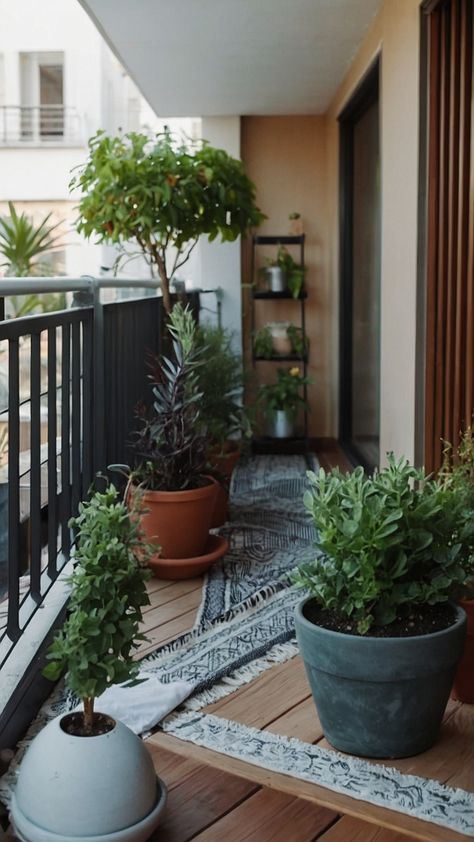 Transform your balcony into a charming garden oasis with creative apartment-friendly ideas Explore DIY design inspiration for small spaces and discover aesthetic decor ideas for your apartment Get inspired with terrace and herb decor ideas to enhance your outdoor living space Diy Apartment Decor Ideas, Balcony Garden Decor Ideas, Small Apartment Garden, Herb Decor, Creative Apartment, Discover Aesthetic, Narrow Balcony, Balcony Gardens, Creative Garden Decor