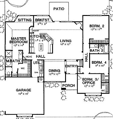 Home Plans HOMEPW06878 - 1,842 Square Feet, 4 Bedroom 2 Bathroom European Home with 2 Garage Bays Floor Plans 2 Master Suites, 2 Suite House Plans, House Plans Two Master Suites, Floor Plans With 2 Master Suites 1 Story, House Plans With 2 Master Bedrooms, Two Master Suites One Story, Dual Master Suite House Plans One Story, House Plans 2 Master Suites, Two Master Bedrooms House Plans