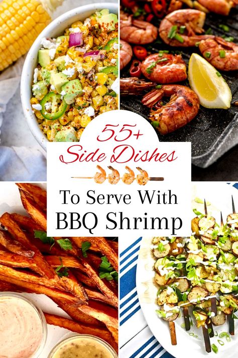 What To Serve With BBQ Shrimp-Top 50 Side Dishes - West Coast Kitchen Garden Prawn Side Dish, Sides For Grilled Shrimp, Bbq Shrimp Skewers, Barbeque Shrimp, Shrimp Side Dish, Bbq Prawns, New Orleans Bbq Shrimp, Shrimp Bbq Recipes, Barbecue Shrimp