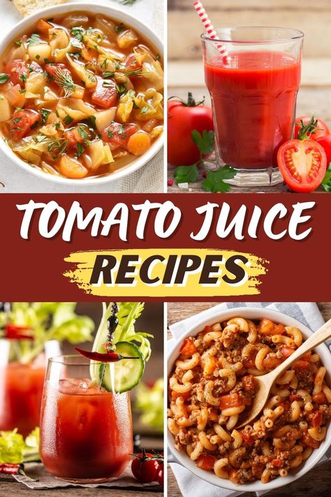 Things To Make With Tomato Juice, Tomato Juice Based Soup Recipes, Tomato Juice Soup Recipes, Tomato Juice Soup, What To Do With Tomato Juice, Uses For Tomato Juice, What To Make With Tomato Juice, Tomato Soup With Tomato Juice, Tomato Juice Uses