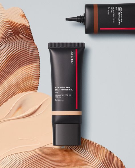 Lock in moisture and even your skin tone in one simple step. Infused with skincare ingredients like hyaluronic acid and squalane, SYNCHRO SKIN SELF-REFRESHING Tint delivers an instant burst of hydration that lasts all day. Plus, the crease-proof, waterproof, shine-resistant, and transfer-resistant formula offers 12 hours of natural-looking coverage. Shop now @sephora. #SynchroSkin #ShiseidoMakeup #JapaneseBeauty The post SHISEIDO: Lock in moisture and even your skin tone in one simple step. Infu Shiseido Cleanser, Shiseido Sunscreen, Shiseido Moisturizer, Shiseido Skincare, Shiseido Makeup, Shiseido Synchro Skin, Cosmetics Photography, Skincare Ingredients, Cosmetic Packaging