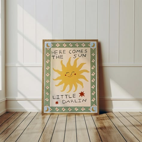 Design studio in the North West. Beautiful hand painted art prints, greeting cards and organic interior products. Toy Basket, Here Comes The Sun, Nursery Colors, Hand Painting Art, Beetles, Nursery Themes, New Wall, Here Comes, Boy Nursery