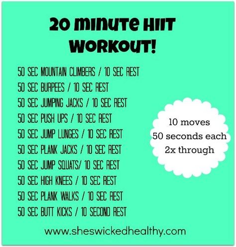 7 Awesome NO Equipment Workouts! Whether you want to try these at the gym, or you need an at-home workout, these cardio and strength workouts will have you sweating. 20 Min Hiit Workout, 20 Minute Hiit Workout, Bbg Workouts, 20 Min Workout, Hiit Workout At Home, Cardio Workout At Home, 20 Minute Workout, Wednesday Workout, Hiit Cardio