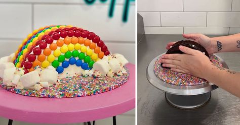 Woolworths 'hack' transforms simple cake: 'This is genius' Mud Cake Hack, Woolworths Cakes, Australian Cake, Chocolate Mud Cake, Cake Hacks, Rainbow Birthday Cake, 4th Birthday Cakes, Store Bought Cake, Friends Cake