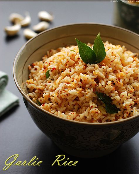 Spicy Garlic Rice -- Eat deliciously with a shake of Ac'cent in every meal -- accentflavor.com #garlic #easyrecipe #garlicrice Garlic Rice Recipe, Garlic Rice Recipes, Leftover Rice Recipes, Variety Rice, Rice Pulao, Indian Rice Recipes, Pasta Types, Garlic Rice, South Indian Style