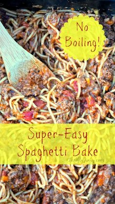 Easy Spaghetti Bake, Spaghetti Bake Recipe, Spaghetti Bake, Baked Spaghetti Recipe, Beef Dinners, Pasta Meals, Food Italian, Easy Spaghetti, Hamburger Casserole