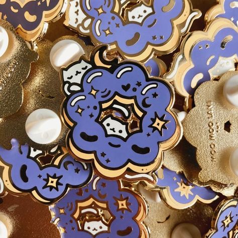 Sleepy Mochi Doughnut Hard Enamel Pin Cute Kawaii Gift | Etsy