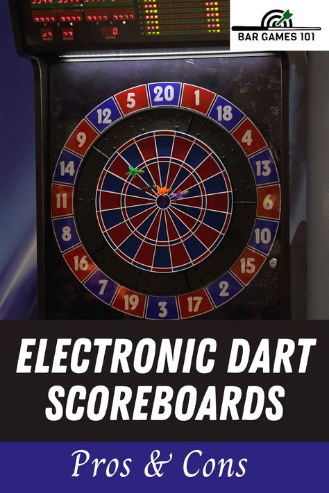 An electronic dart scoreboard can add cool digital features to a traditional ‘analog’ dartboard.

But are they worth the hassle?

If you’re not ready to commit to a full electronic dartboard, these digital dart scorers can be used alongside a traditional bristle dartboard. Dart Scoreboard, Darts Scoreboard, Electronic Dart Board, Play Darts, Bar Games, Dart Board, Not Ready, Cool Bars, Pros And Cons